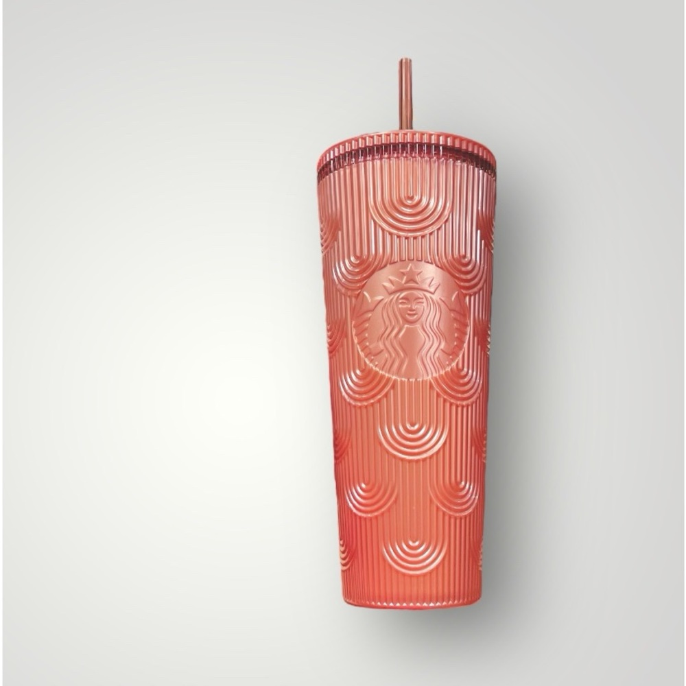 Starbucks 2023 Fall Shimmer Pink Mermaid Cold Cup Tumbler 24oz Venti